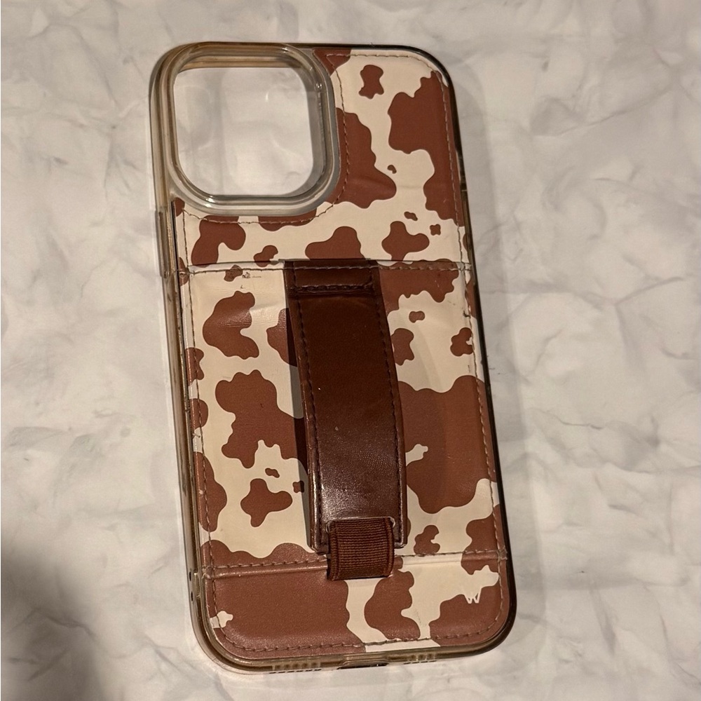 Cow Print Phone Case with Stand IPhone 13 Pro Max